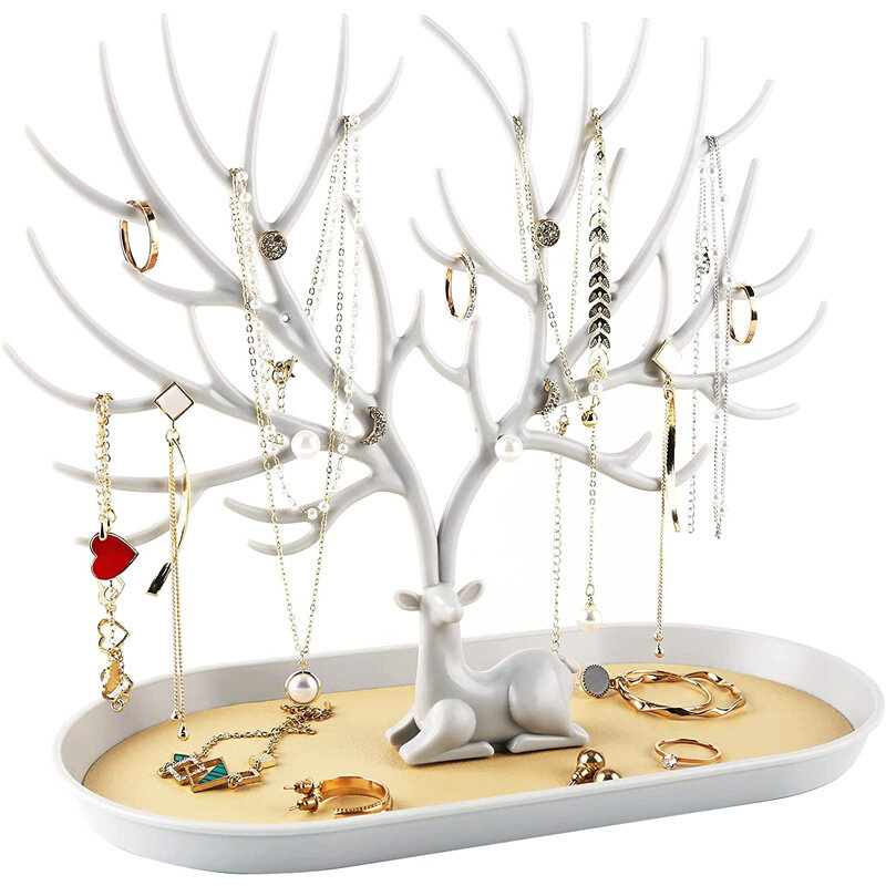 Tanduk kreatif tempat pajangan perhiasan anting-anting kalung rak gantung liontin gelang cincin Organizer baki rias