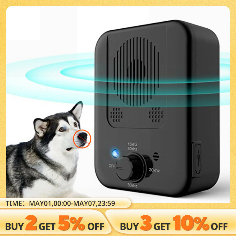 Ultrasonic Barking Stop dispositivo para cão, Dispositivo de treinamento prevenção de ruído Dispositivo de condução automática do cão, novo