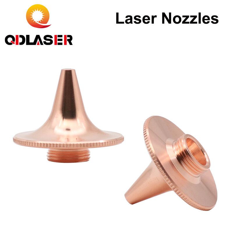 QDLASER 레이저 노즐, D 타입 단일 레이어 직경, OEM Precitec 파이버 레이저 헤드용, 1.5 2.0 나사 높이 22.5mm M11