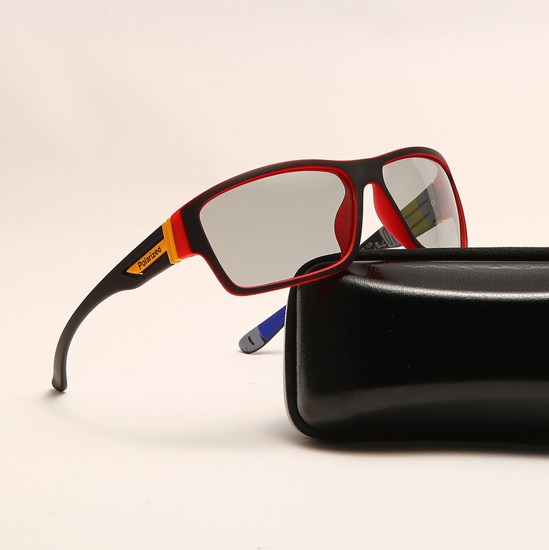 Kacamata Hitam Olahraga Terpolarisasi Fotochromic Kacamata Mendaki Bersepeda Pria dan Wanita Kacamata Hitam Mengemudi UV400 Warna Berubah