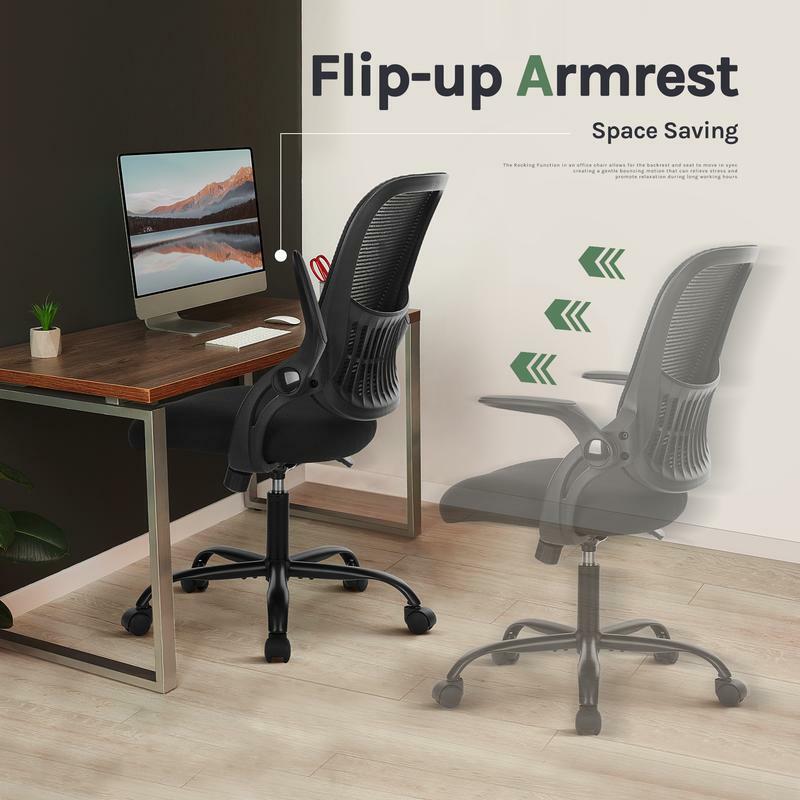 실내 가구 의자 높이 조절 가능 사무실 컴퓨터 책상 의자, 인체 공학적 미드백 메쉬 롤링 작업 회전 의자, W 포함