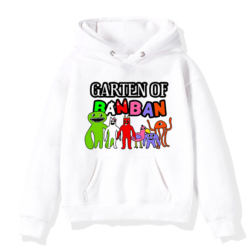 Game Garten Of Banban Print Hoodies Girls Boys Anime Pullover Cartoon Outwear Children Sweatshirt Tops Kids Hoodie Autumn Jacket
