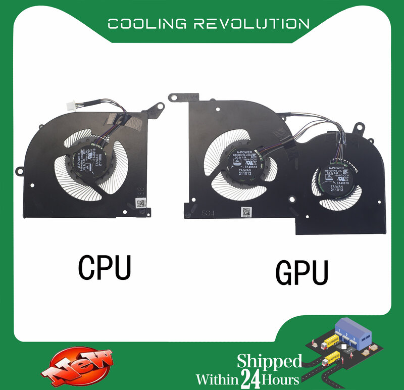 Ventilateur de refroidissement pour ordinateur portable, CPU, GPU, BS5005HS-U4Q BS5005HS-U3J DC5V 4Pin pour MSI GS66 furtif MS-16V4 16V4