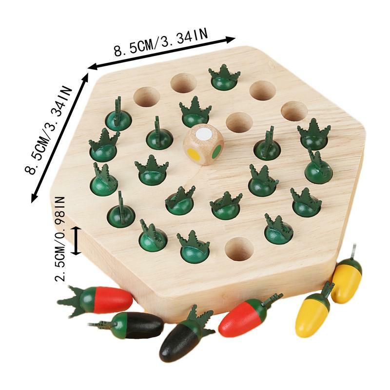 Gioco educativo di smistamento del colore gioco di memoria di smistamento del colore del legno a forma di carota giocattolo per lo sviluppo precoce Montessori Educational