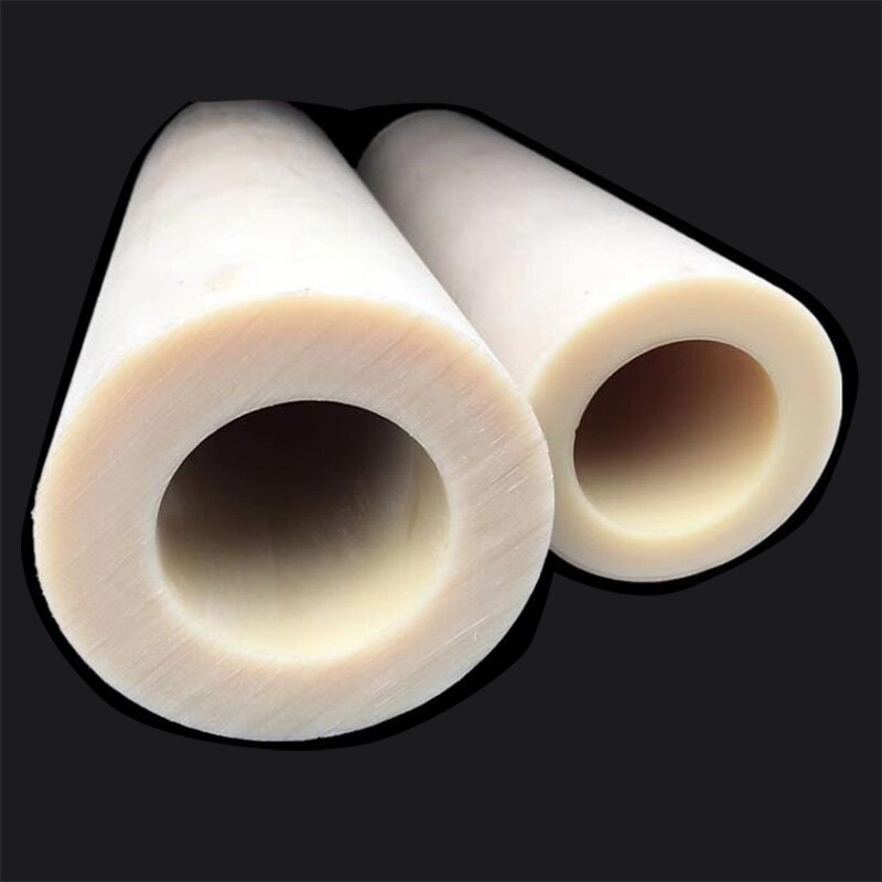 Tubo de varilla hueca de nailon blanco, 40mm, 45mm, 50mm, 55mm, 60mm, 65mm, 70mm, 80mm, 90mm, 100mm, 110mm, 120mm, 130mm