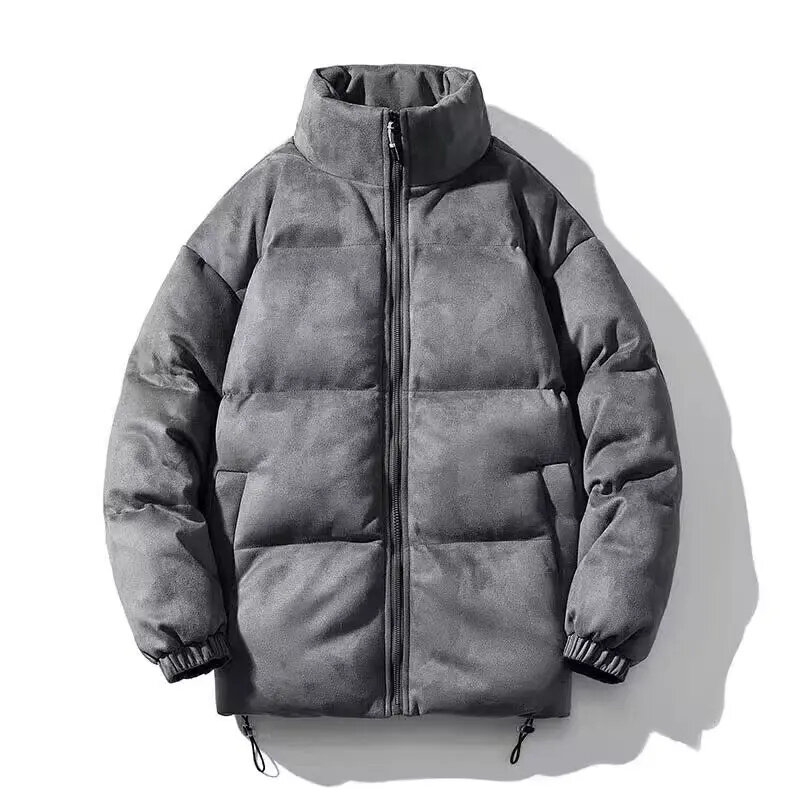 Mens Solid Color Parkas Warm Thicken Fashion Coat Oversize Winter Casual Jacket Male Streetwear Hip Hop Woman 5XL