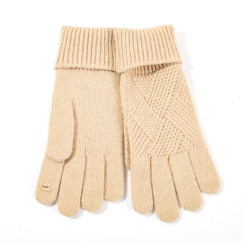 Плотные вязаные перчатки милые дышащие коралловые бархатные Нескользящие перчатки теплые непромокаемые перчатки для сенсорных экранов для мужчин и женщин