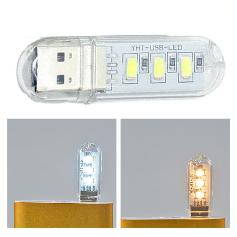 Mini luces LED USB para libros, luz Led Usb portátil, Ultra brillante R, carga de energía móvil, lámpara de noche USB, iluminación interior, luz nocturna