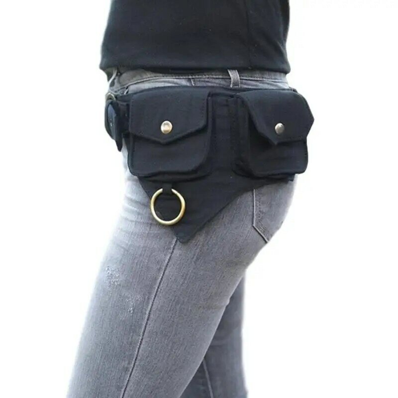 Bolsa feminina de cintura hip-hop esportiva ao ar livre Fanny Pack, cinto de hip-hop, bolsa estilo rua, projetada para exterior