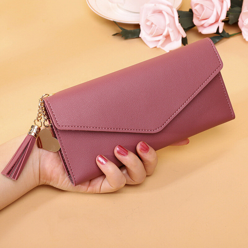 Brand Designer Short Coin Cluth Purses Leather Long Wallets Women's Luxury Female Phone Wallet Mini Credit Card Holder Money Bag