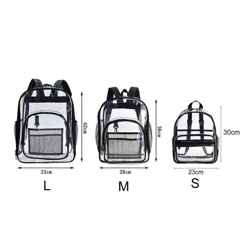 Student Backpack Women's Backpack Sports Travel School Notebook Backpacks Transparent Large Capacity Smooth Zipper School Bag