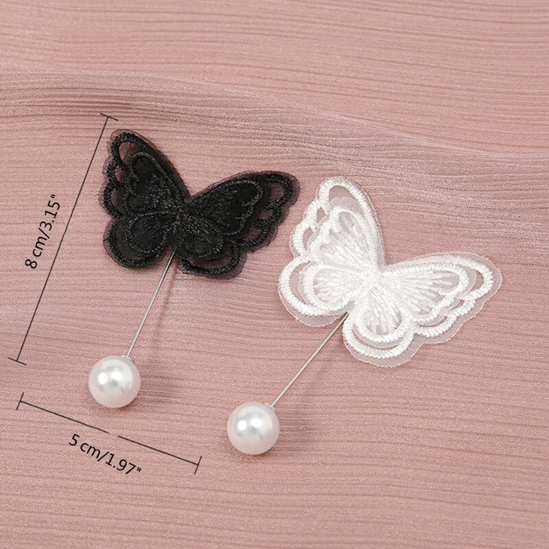 2x agrafki motylkowe na ubrania talia Pin igła broszka motylkowa broszka Pin szalik Pin broszka przy klapie przypinki dla kobiet