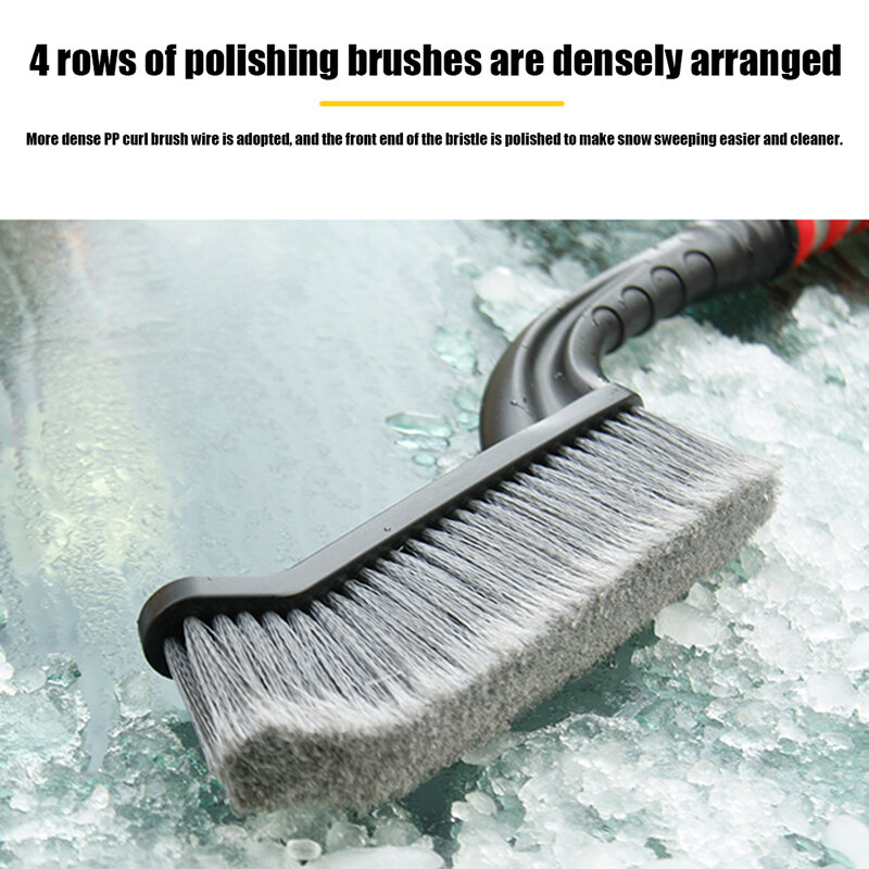 1/2 Pcs 2 In 1 Car Detachable Snow Sweeping Brush Snow Shovel Dusting Brush Winter Glass De-Icing Cleaning Tool