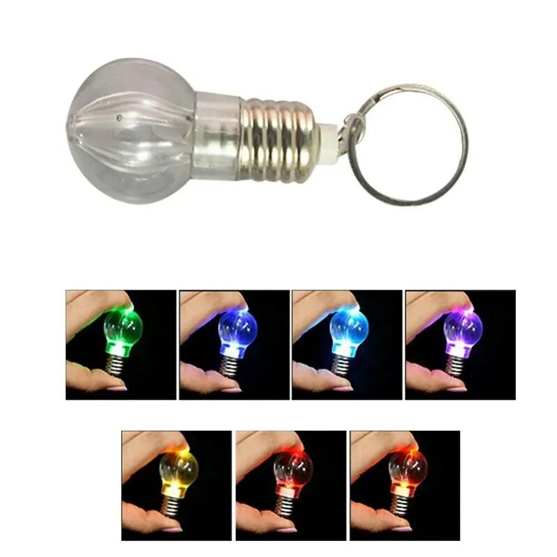 Iluminação Mini Lâmpada LED Chaveiro Chaveiro LED Lanterna Lâmpada Chaveiro Chaveiro Pingente Lâmpada Tocha Rainbow Color Gift
