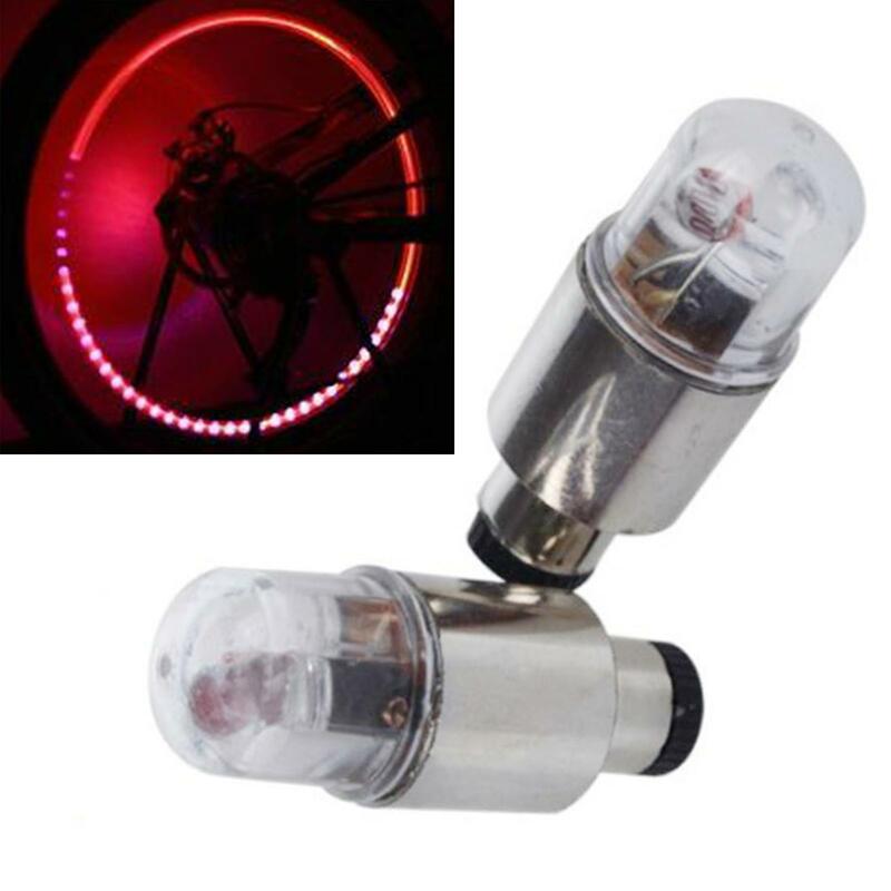 Lampu LED sepeda motor, 2 Pcs lampu Neon strobo roda sepeda motor