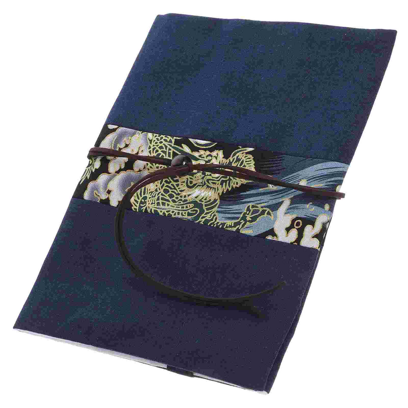 Protetor De Livro De Pano Macio, Capa ajustável do caderno, Flower Pattern Hardcover, A5 Notebook Protector