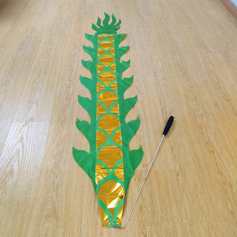 2 metri Ribbon Dance Dragon con Rod Stick puntelli per ginnastica Fitness Dragon Campus Activity regalo di capodanno per bambini