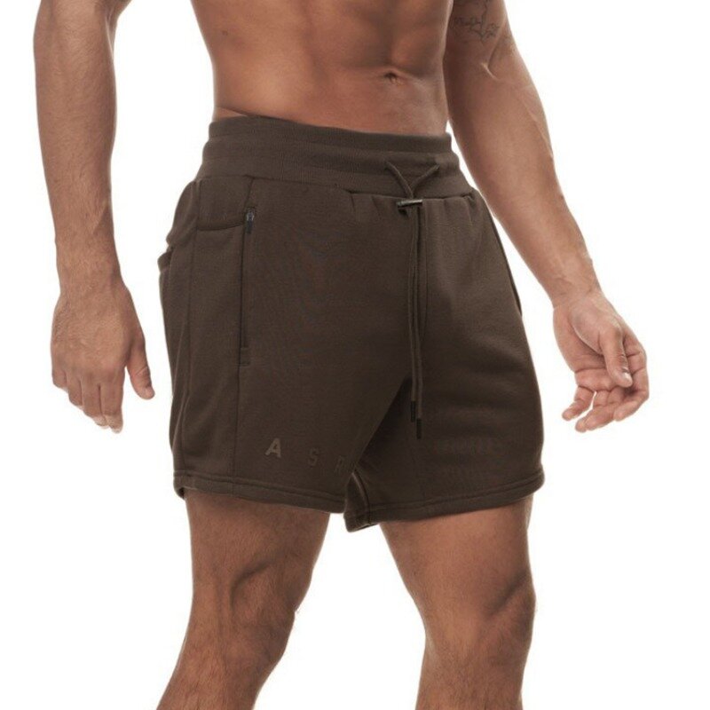 Shorts esportivos com alças retas para homens, calças de corrida, calças cortadas, roupas de basquete, roupas multibolso