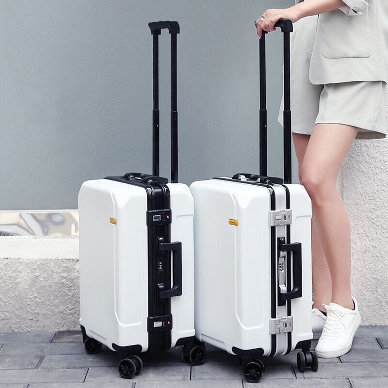 100% Алюминиевый Чемодан на колесиках для путешествий, высококачественный 20/24/28 дюймовый чемодан на колесиках, модный чемодан для деловых поездок