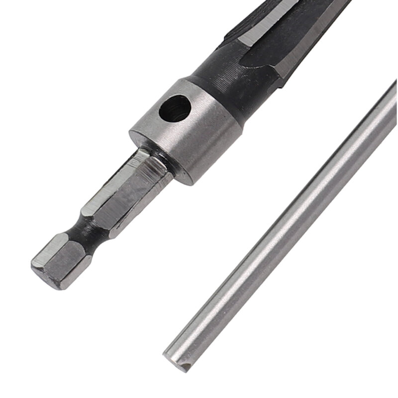 3-13mm Hand Held Tapered Reamer T Handle 6 Flute Beveling Cutting Drill Tool  Tool Woodworker Core Drill Bit Sink Holes Chamfers
