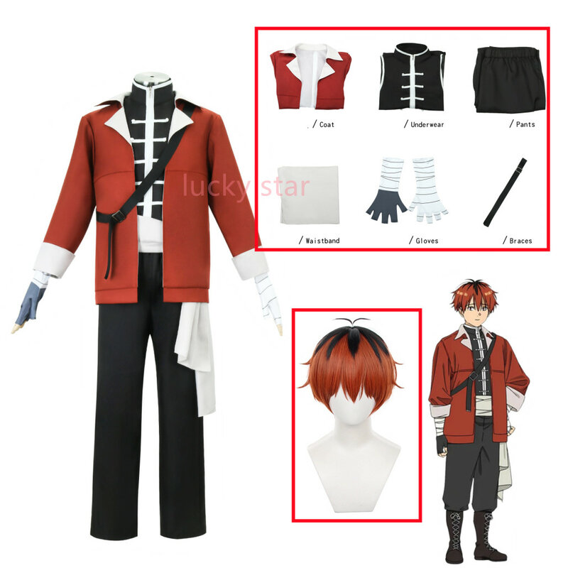 Sousou no frieren Stark Cosplay Anime Frieren Beyond Journey's End Stark Cosplay Wig Coat Pants Outfit Costumes Women