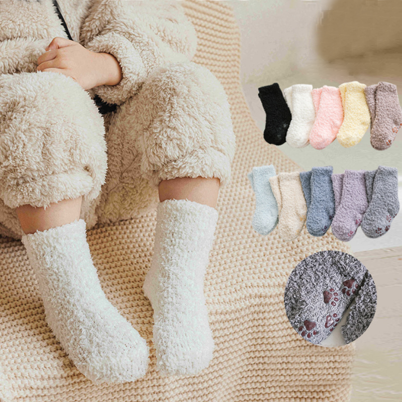 New Children's Socks Winter Thick Warm and Non slip Baby Casual Socks