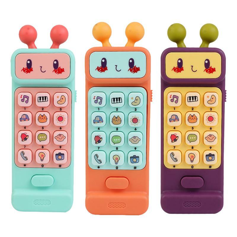 Детский телефон, игрушечный телефон для младенцев, детские игрушки, игрушечный телефон для детей, телефон с 12 функциями, игрушка с музыкой и
