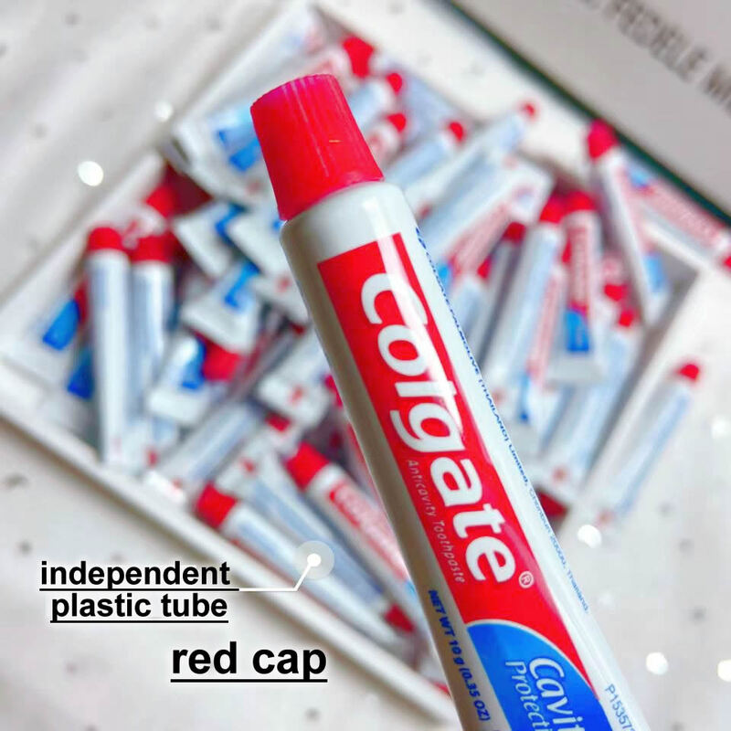 Spedizione gratuita tappo rosso inglese pulizia sbiancamento denti dentifricio piccola tasca portatile all'ingrosso apparecchio per la cura personale