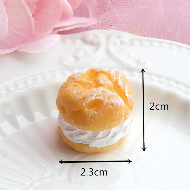 Miniature Candy Toy HelloKitty KT Cat Simulated Food Bread Biscuits Doll House Decoration Kitchen Food Play Toys Kids Gifts