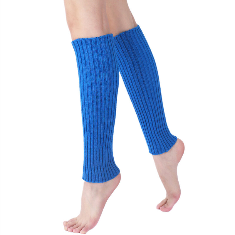 Aquecedores de perna monocromáticos para mulheres e meninas, meias térmicas de joelho, meias quentes sem rodeios, outono e inverno