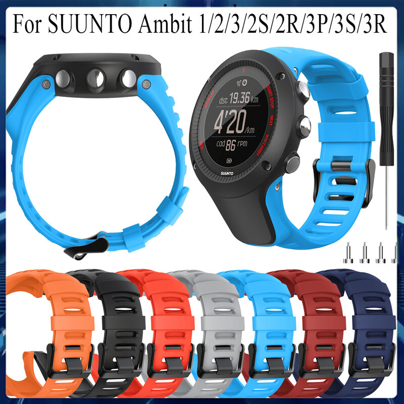 Siliconen Bandjes 24Mm Nieuwe Band Voor Suunto Ambit 1/2/3/2S/2R/3P/3S/3R Smart Sport Horlogeband Armband Replacement Strap Accessoires