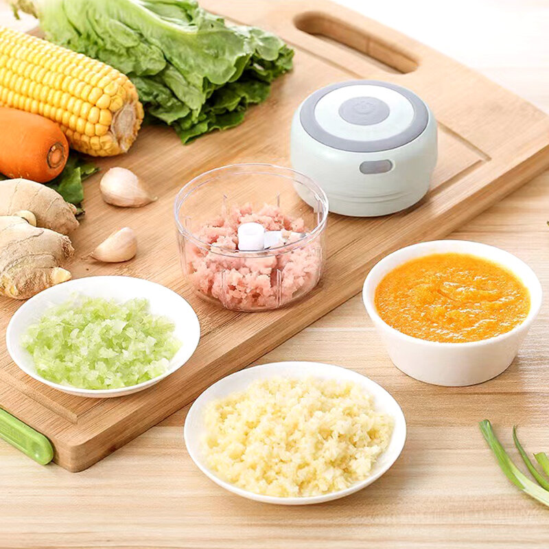 Mini Electric Garlic Grinder Chili Vegetable Chopper 100/250ML Wireless Portable Mixer Machine Crusher Kitchen Blender