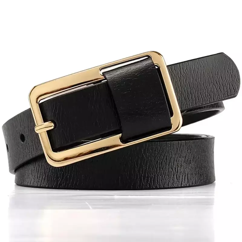 2024 New Genuine Leather Cowhide Korean Version Fashionable and Versatile Personalized Women's Belt Designer Belt