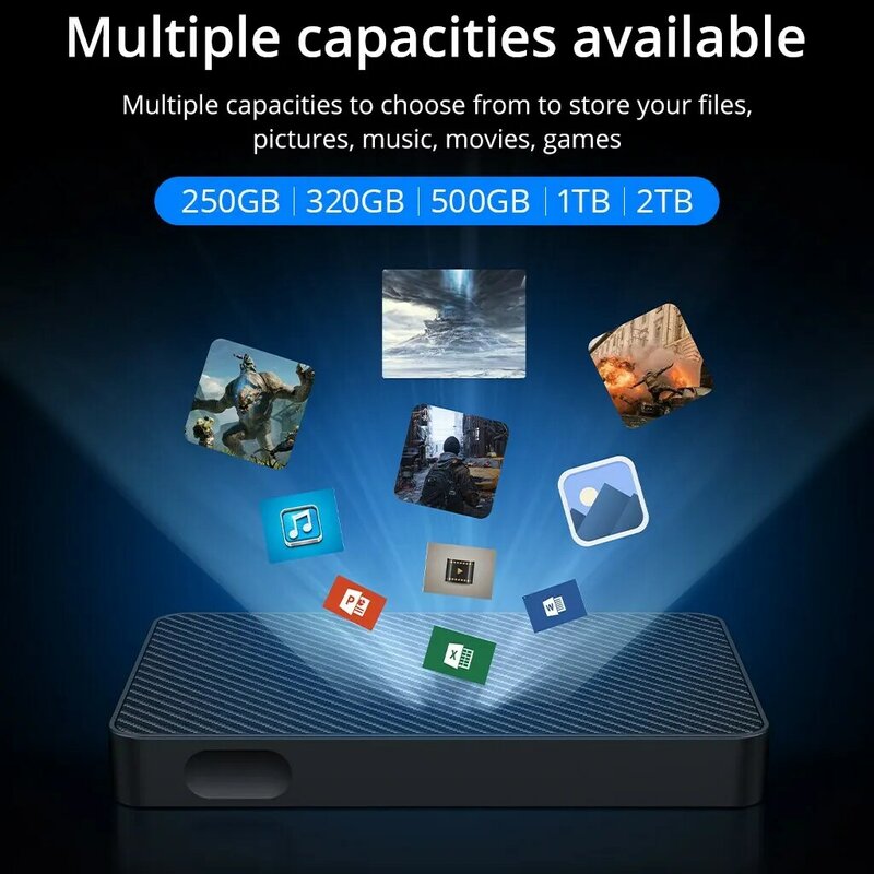Disco duro externo 2,5 portátil, HDD de 250GB, 320GB, 500GB, 1TB, USB3.0 para PC de escritorio, ordenadores portátiles, consolas de juegos, TV, PS5, Xbox