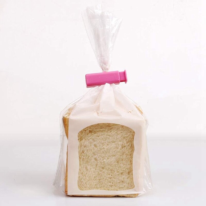 Squeeze Bread Bag Clips, sacos Cinches, Bagel Bag Clips, Slip Grip, Fácil Squeeze & Lock, cores sortidas, 10pcs