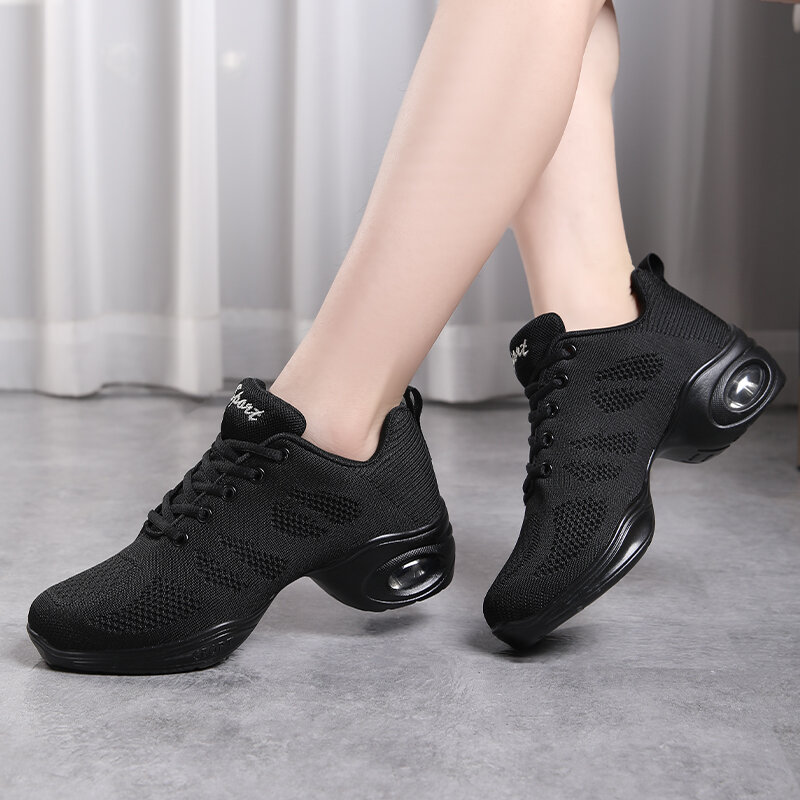 Женская спортивная обувь, мягкие дышащие танцевальные туфли, Женская тренировочная обувь, спортивная обувь, современные танцевальные джазовые танцевальные туфли