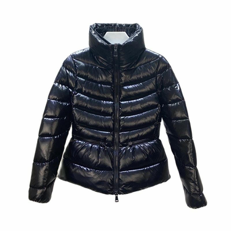 Jaqueta de gola de stand feminino, jaqueta monocromática, roupa quente, alta qualidade, nova, NO.3, inverno