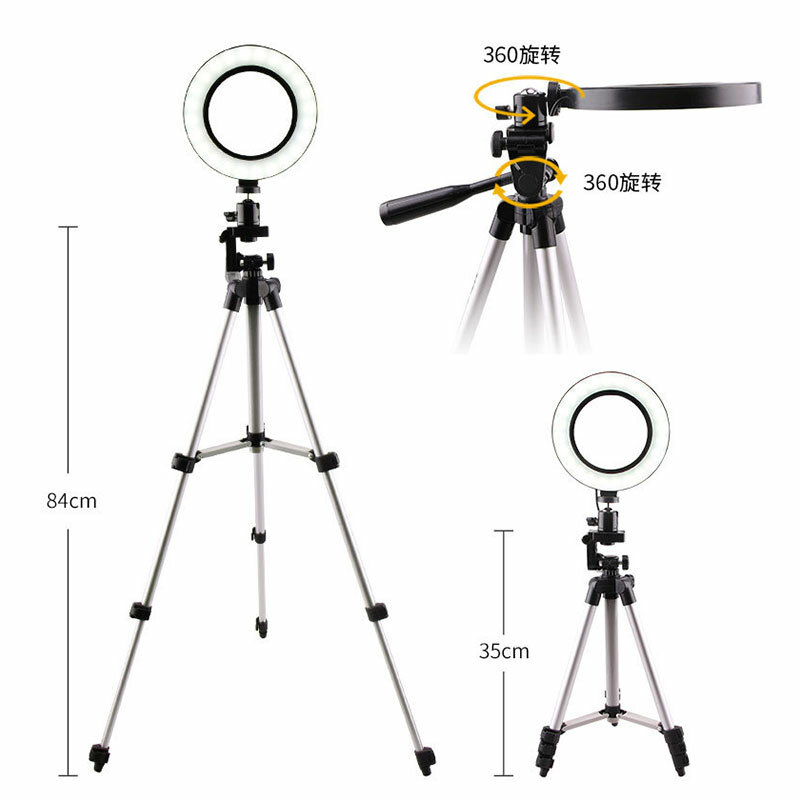 Mobile Phone Streaming Live Equipment Support Fill Light Anchor Self-timer Photography Beauty Lamp LED Ring Light Lamp Tripod