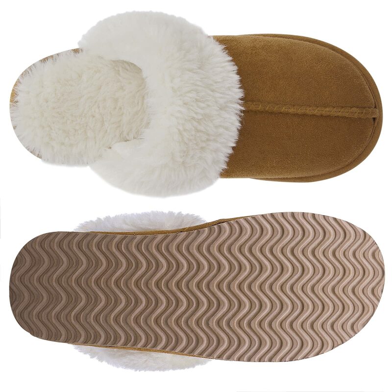 Crestar 여성용 퍼지 메모리 폼 슬리퍼, 푹신한 겨울 집 신발, 실내 및 실외 연인 따뜻한 슬리퍼, 좋은 포장