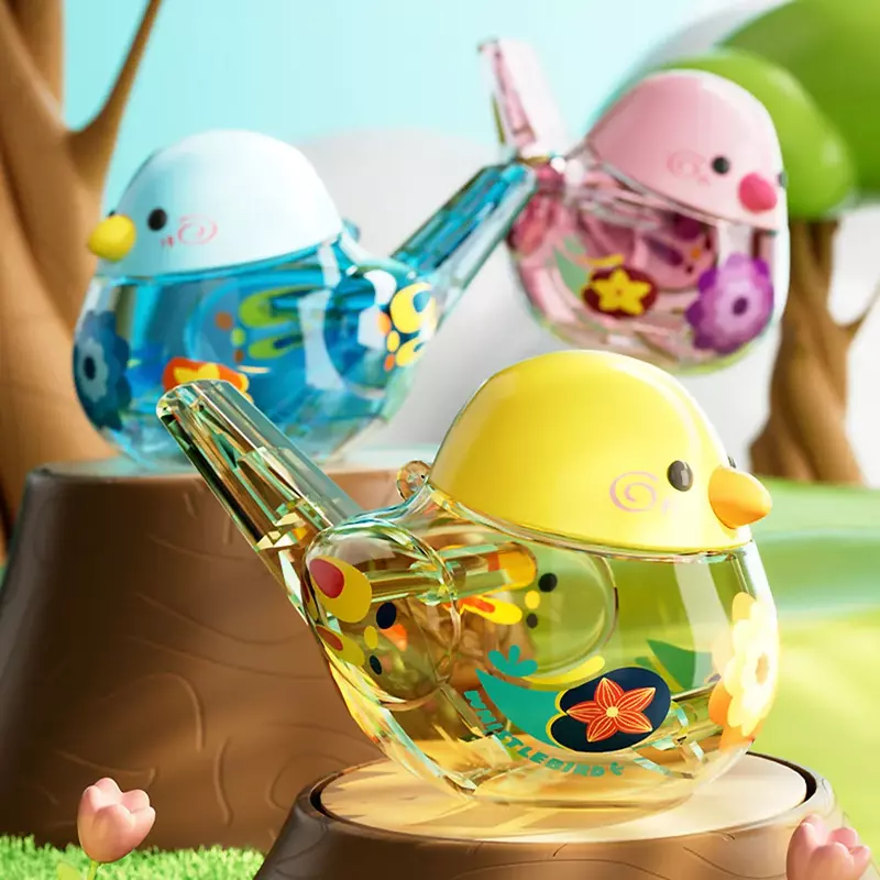 Pipa de agua con silbato para niños, realista y fuerte juguete, Material ABS, colorido, Universal