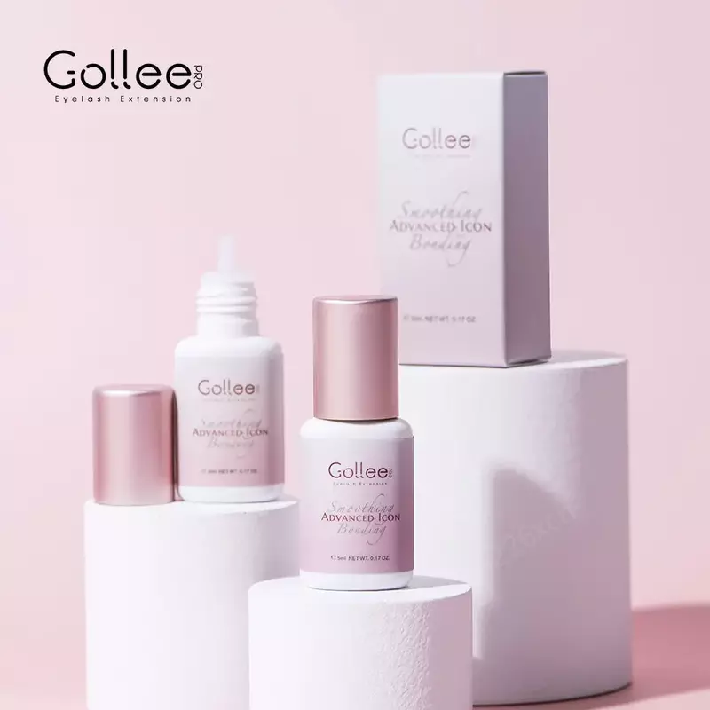 Gollee transparenter Wimpern verlängerung kleber für Farbe oder schwarzen falschen Wimpern kleber oder Augenbrauen rosa klarer Wimpern verlängerung kleber