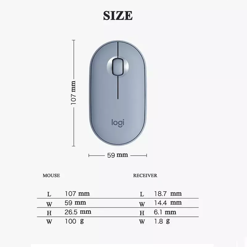 Nieuwe Logitech Pebble Pop Mouse Laptop Tablet M350 Draadloze Bluetooth Muis Licht En Dunne Dempen Kantoor Batterij Usb Voorraad Mini Muizen