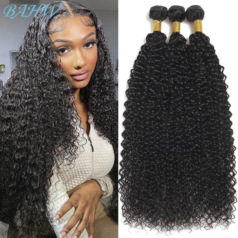 Mongolian Hair Kinky Curly Bundle 100% Raw Hair Bundles Natural Color 10-30 Inch Virgin Human Hair Extensions For Black Women
