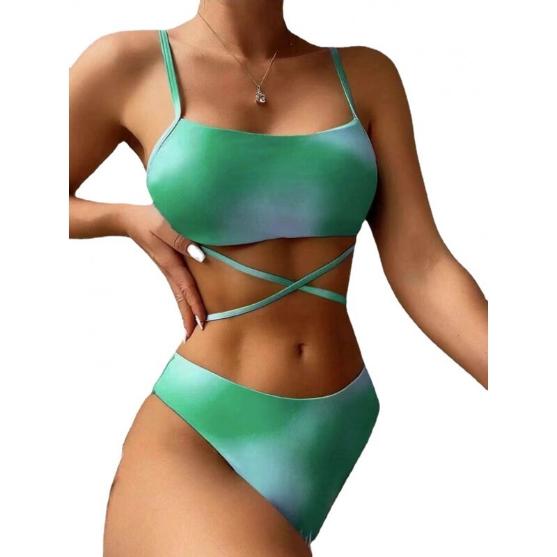New Gradient Color Split Women's Swimsuit Wholesale