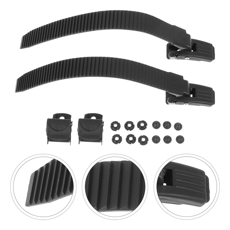 2 Sets Skate Buckle Professional Shoelaces Accessories Fixing Belt Plastic Versatile Creative Strap
