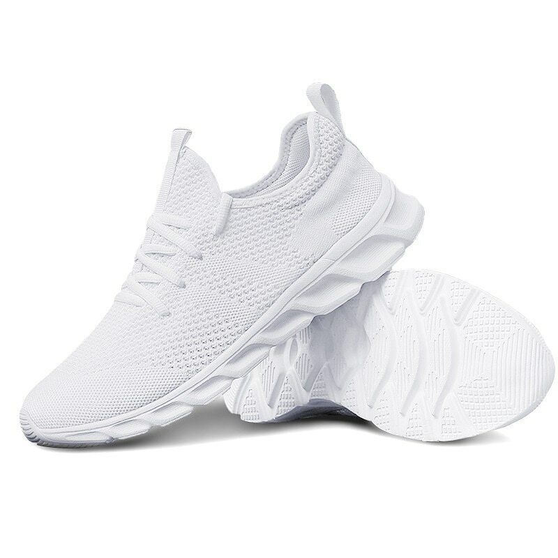 Heren Casual Sportschoenen Lichte Sneakers Witte Outdoor Ademende Mesh Zwarte Hardloopschoenen Atletische Jogging Tennisschoenen