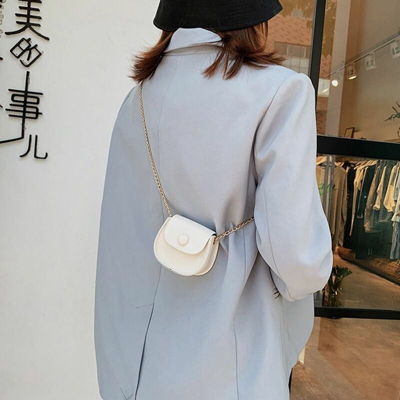 PU Leather Small Bag Coin Purse Messenger Bag Wallet Women Shoulder Bag Mini Saddle Bag Female Handbag Chain Crossbody Bag