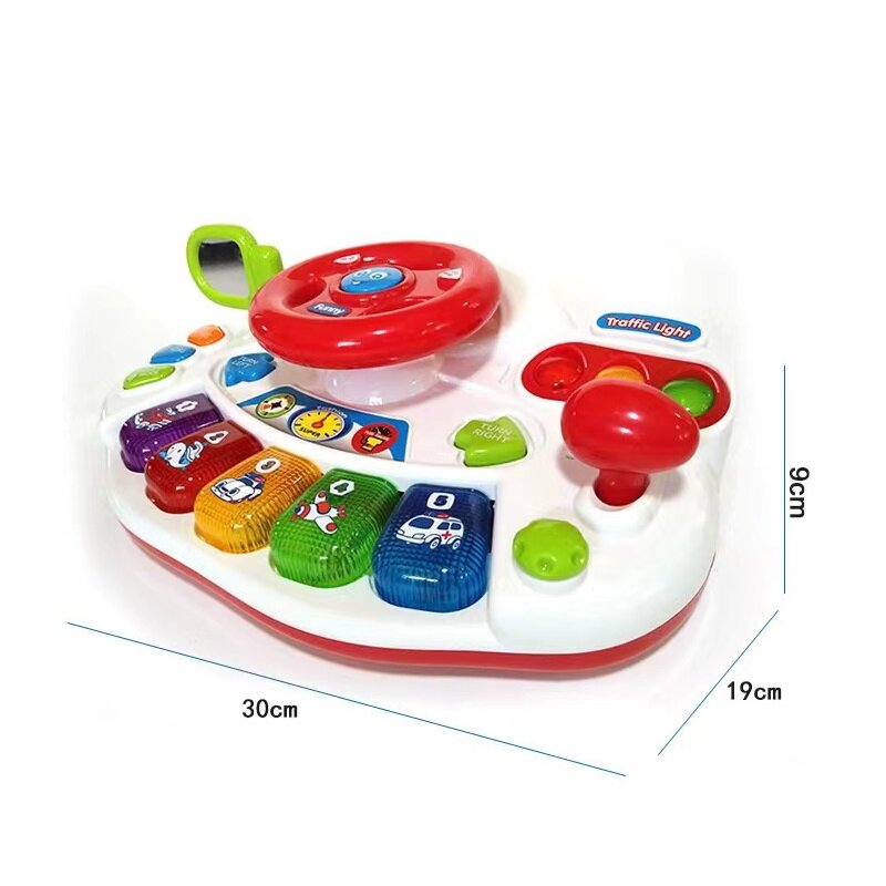 Peuter Stuurwiel Speelgoed, Baby Interactieve Leren Speelgoed Rijden Educatief Baby Muzikaal Speelgoed Met Geluid Voor Voorschoolse Kinderen