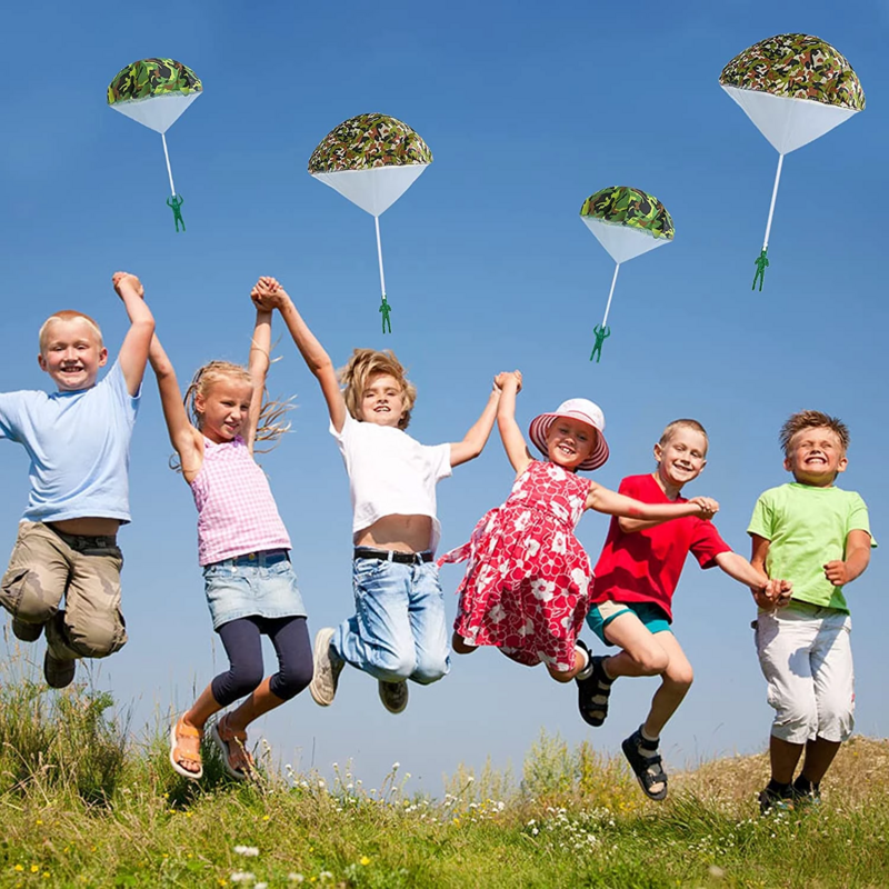 1 scatola lancio a mano paracadute bambini Mini paracadute giocattolo da spiaggia all'aperto semplice giocattolo sportivo all'aperto creativo paracadute squisito