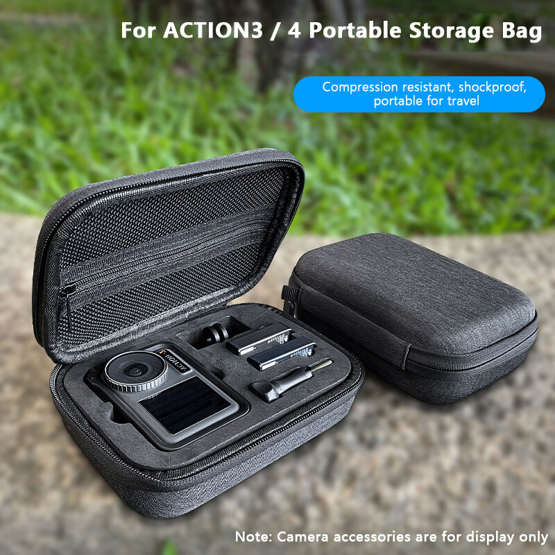 กระเป๋าสตางค์ขนาดเล็กสำหรับ DJI Action 3 4เคสพกพากระเป๋าเดินทางอุปกรณ์เสริมกล้องสำหรับ DJI OSMO Action 4 3ถุงเก็บของกล่องป้องกัน